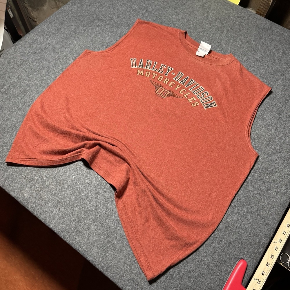 VTG 2009 Harley Davidson Sleeveless Double Sided T Shirt Mens 2XL Dudley Perkins